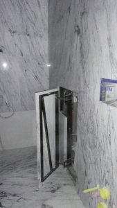 Люк-невидимка «ФР-У» кутовий під плитку та керамограніт